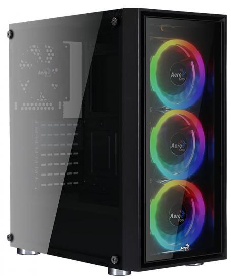 Aerocool Quartz REVO USB 3.0 4 x Adreslenebilir RGB Led Fanlı ve Camlı Siyah ATX Oyuncu Kasası