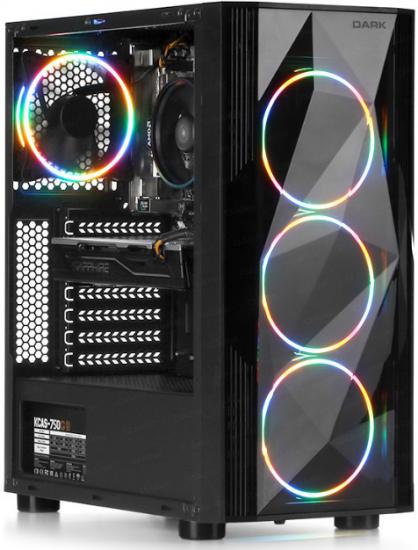 Dark Diamond PRO 500W 4x12cm RGB Full Akrilik Ön ve Yan Panel, USB 3.0 Bilgisayar Kasası