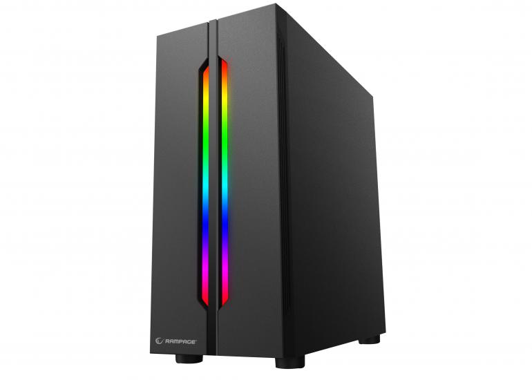 Rampage Spectra Tempered Glass Rainbow Fan Ve Ledli 1-Usb 3.0 + 2- Usb 2.0 Gaming Kasa