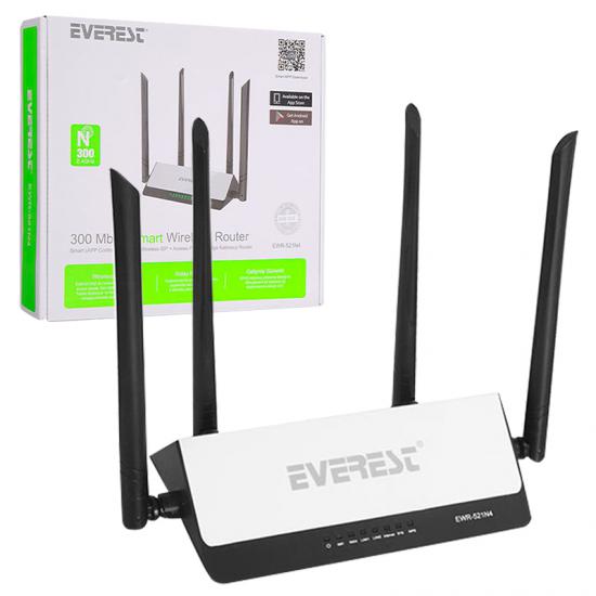 Everest EWR-521N4 Smart (APP Control) 300 Mbps Rep