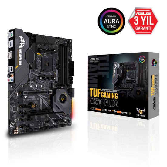 Asus Tuf Gaming X570-Plus AMD AM4 128Gb DDR4 5100Mhz M2 Dp-Hdmi ATX Anakart