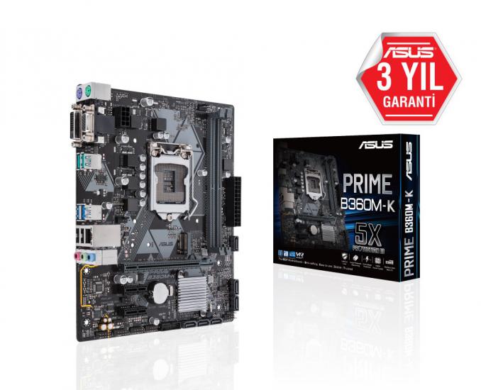 Asus Prime B360M-K 2666Mhz Ddr4 Soket 1151 Matx An Anakart