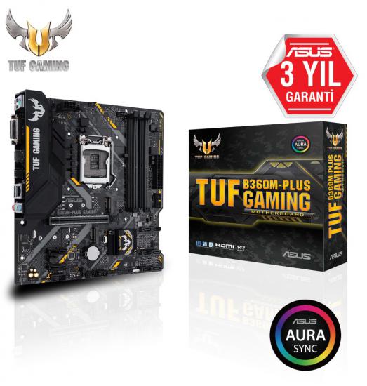 Asus Tuf B360M-Plus Gaming Lga1151P8 Ddr4 Ses+Gla Anakart