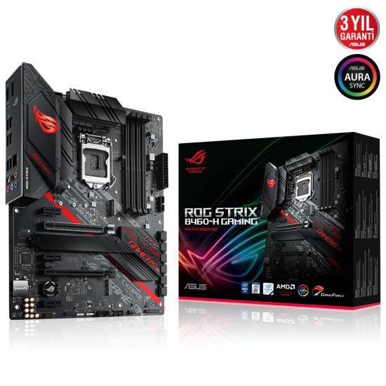 Asus B460-H GAMING Intel B460 Soket 1200 DDR4 2933MHz ATX Gaming Anakart