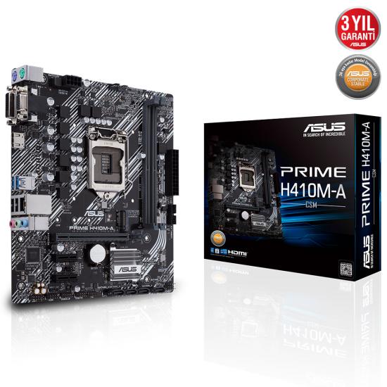 Asus Prıme H410M-A-CSM Intel 10.Nesil DDR4 Hdmı Vga Dvi M2 Usb3.1 Anakart