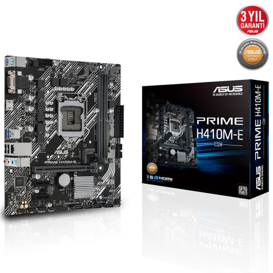 Asus Prıme H410M-E-CSM Intel 10.Nesil DDR4 Hdmı Vga M2 Usb3.1 Anakart