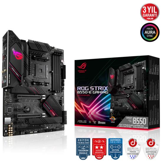 Asus Rog Strix B550-E Gaming AMD AM4 3.Nesil DDR4 DP HDMI Anakart