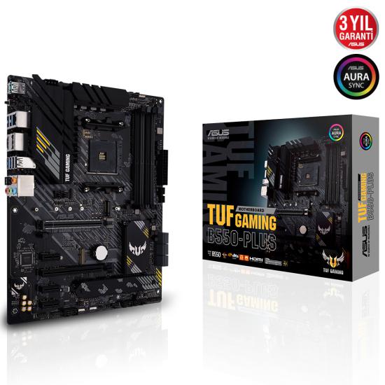 Asus Tuf Gaming B550-Plus AMD AM4 3.Nesil DDR4 DP HDMI DVI Anakart