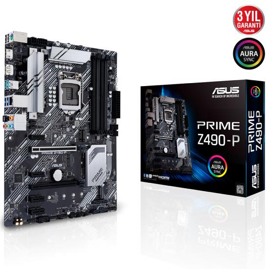 Asus Prime Z490-P Intel Z490 4600 MHz DDR4 1200 Pin ATX Anakart