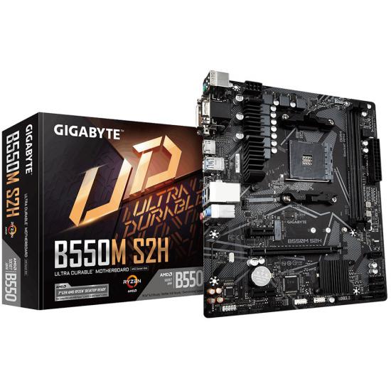 Gigabyte B550M S2H 5000MHz(OC) DDR4 Soket AM4 M.2 HDMI DVI VGA mATX Anakart