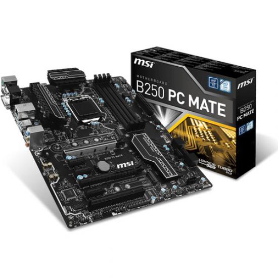 Msi B250 Pc Mate Intel B250 2400Mhz Ddr4 Soket 1151 Atx Anakart 6,7 nesil destekler