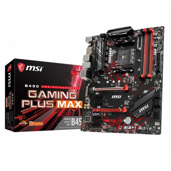 Msi B450 GAMING PLUS MAX 4133MHz(OC) DDR4 Soket AM4 M.2 HDMI DVI ATX Anakart