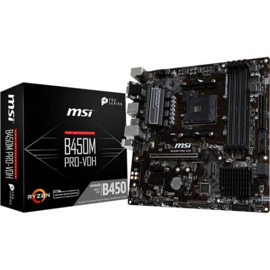 Msı B450M Pro-Vdh Plus Amd Ryzen 3466 Mhz Ddr4 Am4 Anakart