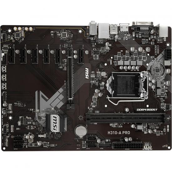 MSI H310-A PRO Intel H310 Socket 8.-9.Nesil 1151 DDR4 2666MHz USB 3.1 Anakart