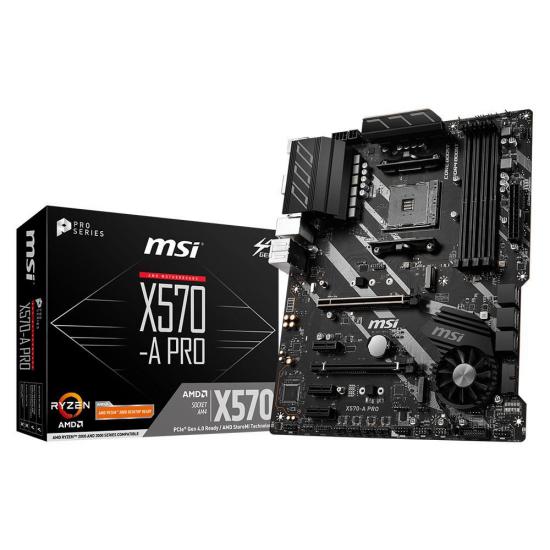 MSI X570-A PRO AM4 AMD Ryzen™ DDR4 4400MHz (O.C.) M.2 USB 3.2 Anakart