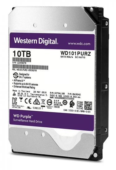 Wd 10Tb Purple 3,5’’ 256Mb 7200Rpm Wd101Purz Harddisk