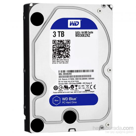 Wd 3Tb Blue 3,5’’ 64Mb 5400Rpm Wd30Ezrz Harddisk