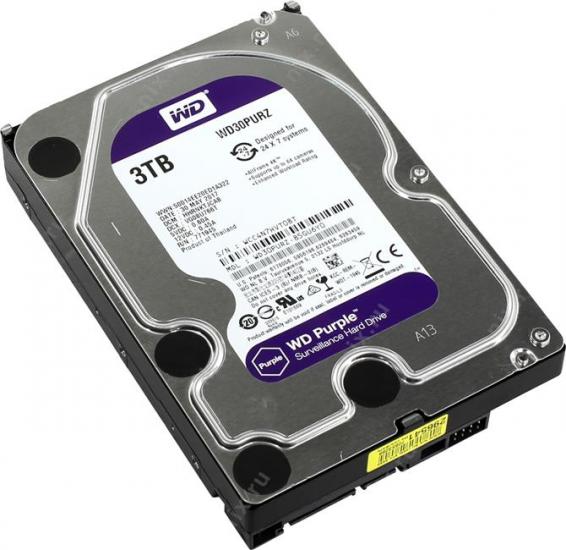 Wd 3Tb Purple 3,5’’ 64Mb 5400Rpm Wd30Purz Harddisk