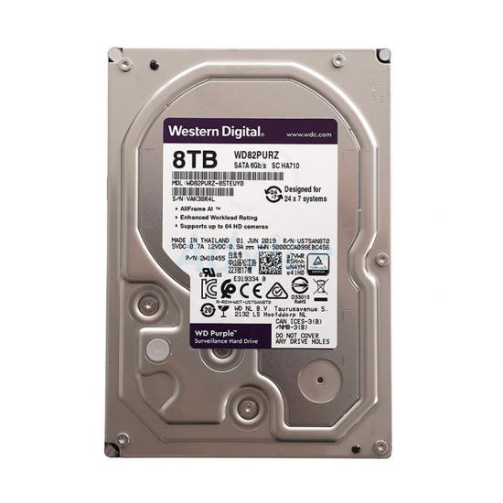 WD 8TB  Purple 3.57200Rpm 256Mb Sata 3 7-24 WD82PURZ Harddisk