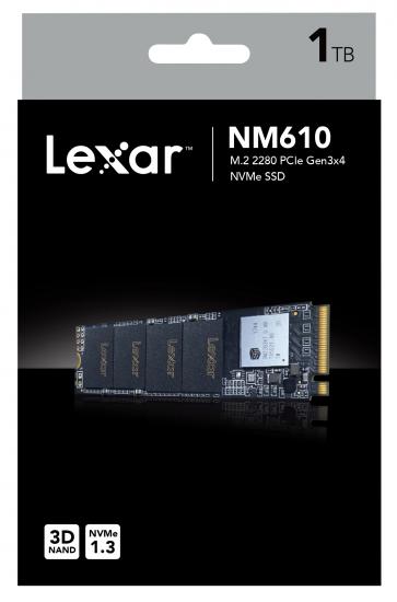 Lexar 1TB PCIe M2 NM610 NVMe 3D 2100-1600 3Y Ssd Harddisk