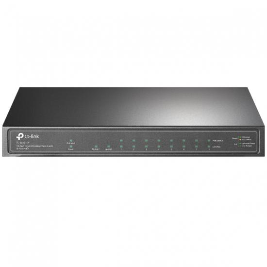 TP-LINK TL-SG1210P 8 Port 10-100-1000 Poe+ Switch 1 Port SFP Çelik Kasa Rack Mount