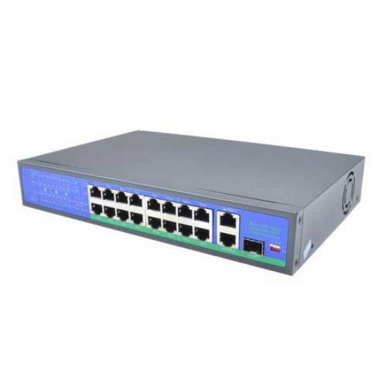 SPY SP-18250PLD 16 Port PoE 2 Port Uplink 1SFP 250 Metre PoE Switch