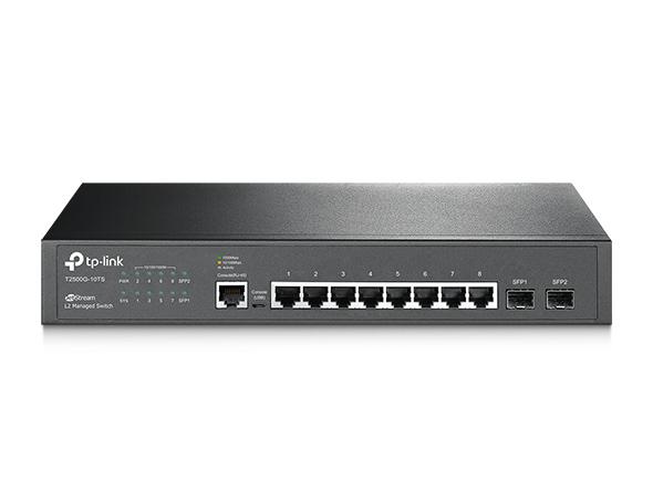 Tp-Link T2500G-10TS 8 Port 10-100-1000 Mbps L2 Yönetilebilir Switch 2 SFP Port