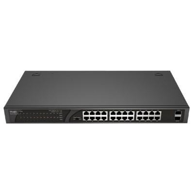 Ruijie-Reyee RG-ES126G-LP-L 24 Port POE+ RJ45 10-100-1000 Mbps Gbit + 2 Port Gbit SFP 180W