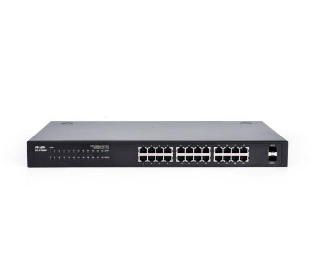 Ruijie 24 x10-100-1000BASE-2 x GE SFP Yuvası (Non-combo) Unmanaged Switch