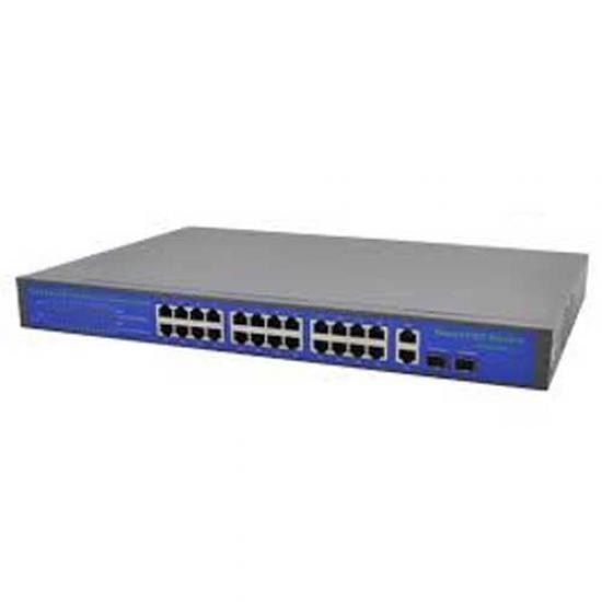 SPY SP-28400PSD 24 Port Poe+2 Poe Uplink+2 Gb Sfp Aktif Poe Switch 100 Metre