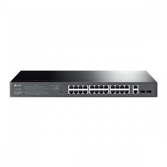 Tp-Link TL-SG1428PE 24 Port 10-100-1000 Poe+ Switch 2 Port SFP Çelik Kasa Rack Mount