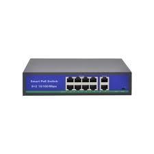 SPY SP-10120PlD 8 Port Poe+2 Port Uplink 250 Metre Aktif Poe Switch Dahili Power