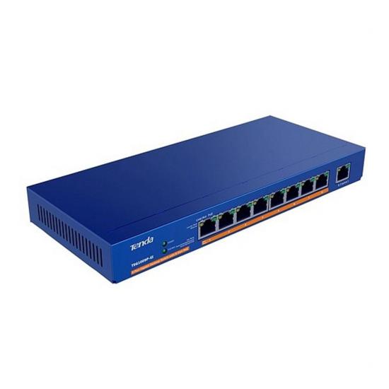 Tenda TEG1009P-EI 9 PORT 8 PORT POE+ 10-100-1000 Mbps Switch Çelik Kasa Rack Mount