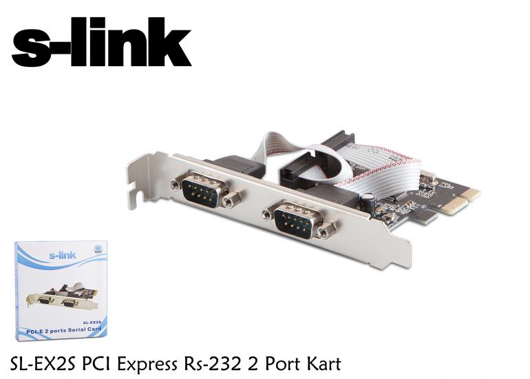 S-link SL-EX2S rs232 2port Pcı Express Kart Kutusuz