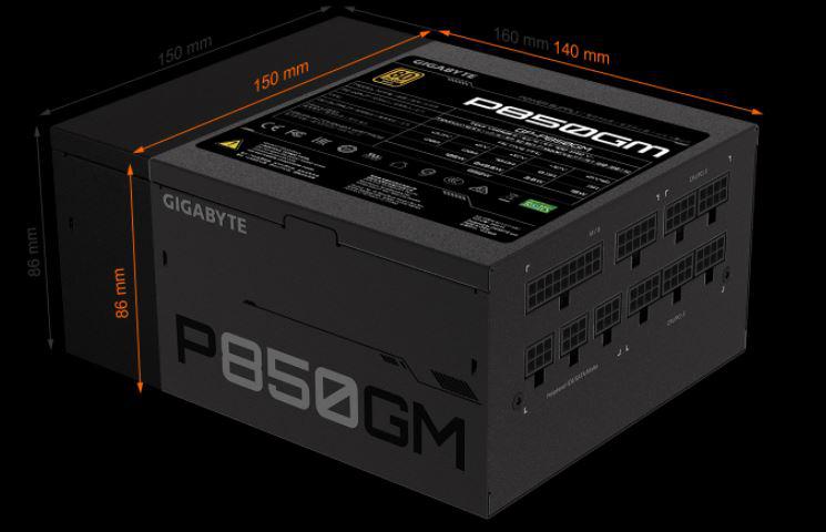 Gigabyte P850W 80+Gold Full Modüler PSU GP-P850GM Power Supply Güç Kaynağı