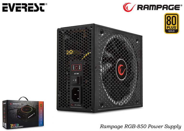 Rampage RGB-850 850W 80 Plus Gold Sertifikalı RGB Ledli Full Moduler Power Supply