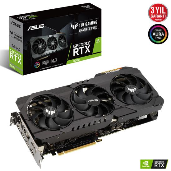 Asus Tuf-RTX3080-10G-Gaming 10Gb Gddr6x 320Bit Hdmi-Dp (TUF-RTX3080-10G-GAMING) Ekran Kartı