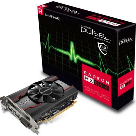 Sapphire RX 550 2GB PULSE 11268-21-20G GDDR5 64bit HDMI DVI DisplayPort PCIe 16X v3.0 Ekran Kartı