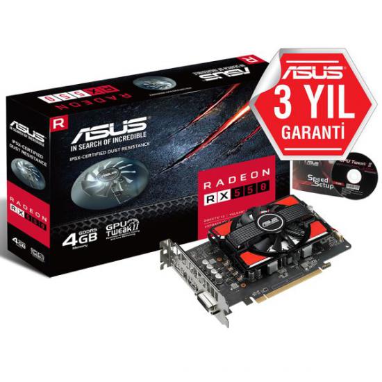 Asus Rx550 4Gb Arez M7 Gddr5 128Bit Dvı-D-Hdmı-Dp (Ph-Rx550-4G) Ekran Kartı