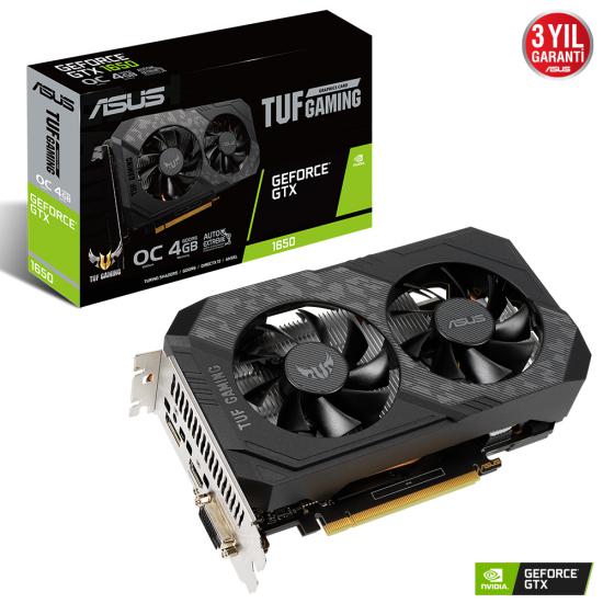 Asus TUF-GTX1650-O4GD6-P-Gaming GDDR6 4GB 128-Bit Ekran Kartı (TUF-GTX1650-O4GD6-P-GAMING)