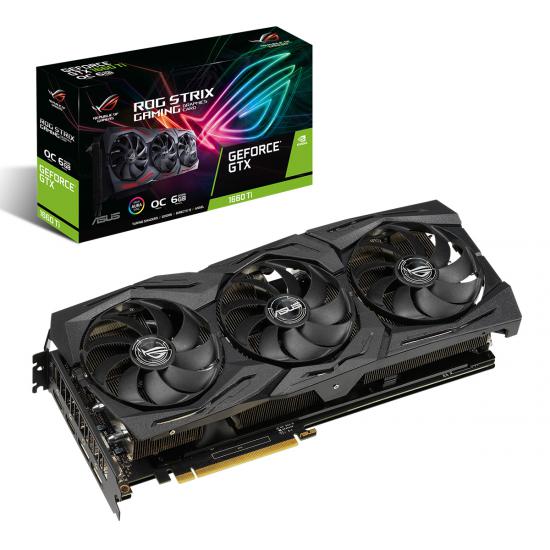 Asus 6Gb Gtx 1660Ti 192 Bit Gddr6 (Rog-Strix-Gtx1660Ti-O6G) Ekran Kartı