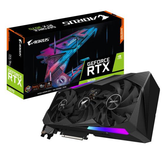 Gigabyte GeForce RTX3070 GV-N3070AORUS M-8GD AORUS MASTER 8GB GDDR6 256 Bit Ekran Kartı