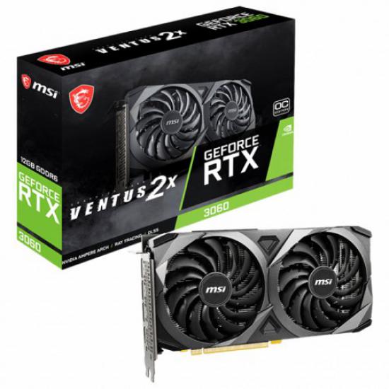 Msı GeForce RTX3060 Ventus 2X 12G OC 12GB GDDR6 192Bit DX12 Gaming (Oyuncu) Ekran Kartı