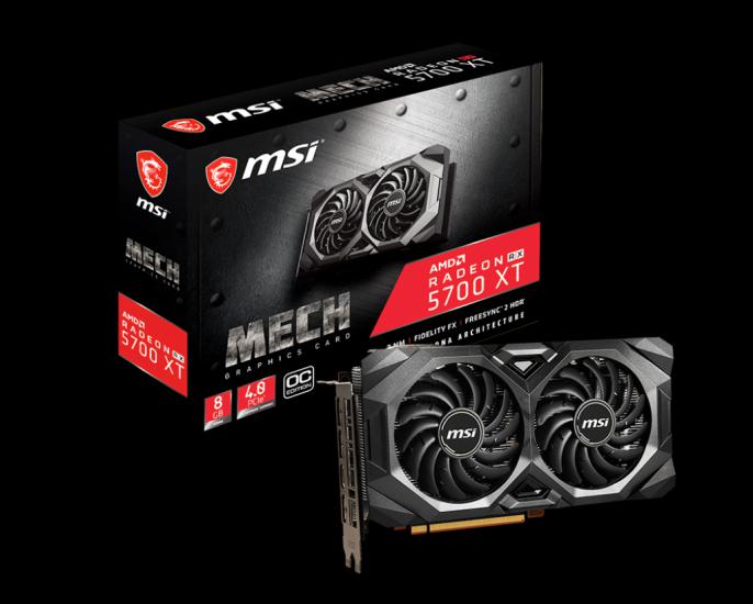 Msı Vga Radeon Rx 5700 Xt Mech Oc Rx5700Xt 8Gb Gddr6 256B Dx12 Pcıe 4.0 X16 (1Xhdmı 3Xdp)