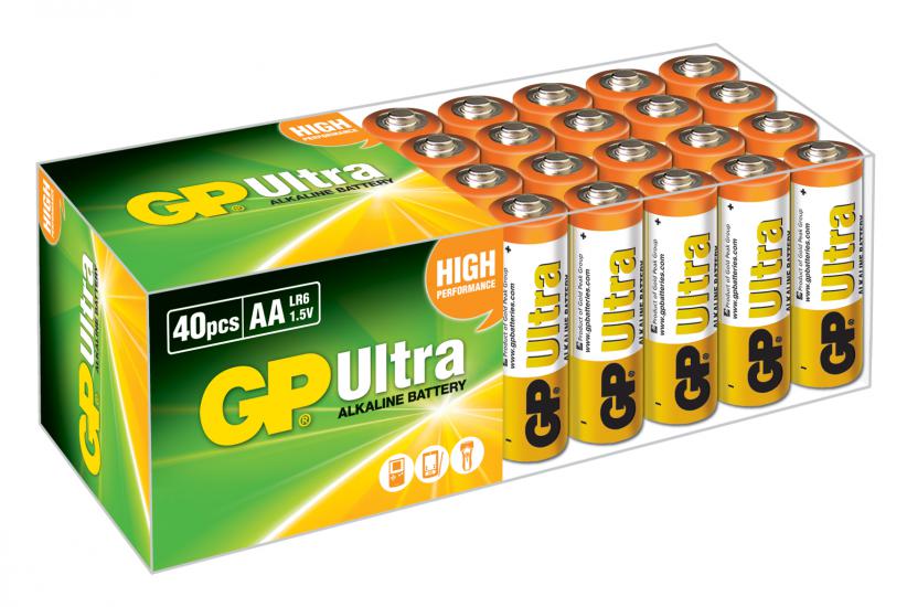 Gp R6 AA Boy Ultra Alkalin Kalem Pil 40’lı Paket GP15AU-2B40