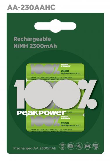 Peak Power AA Boy Kalem Pil Şarjlı 2300mAh 4’lü Paket 230AAHCMTK