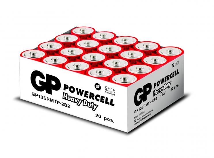 PowerCell R20 Kalın D Boy Çinko Pil 20’li Paket GP13ERMTP