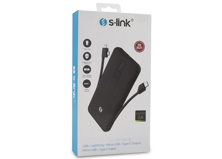 S-link IP-C70 10000mah Lightning + Micro + Type c