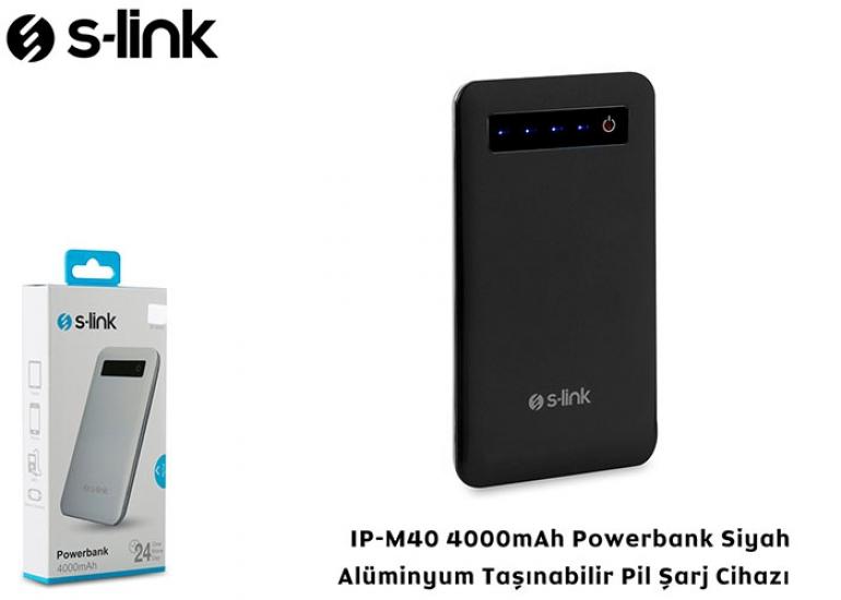 S-link IP-M40 4000mah Alüminyum Slim Powerbank