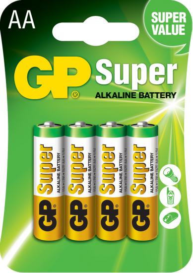 Süper Alkalin LR6 AA Boy Kalem Pil 4’lü Blister Paket GP15AMTP-2U4